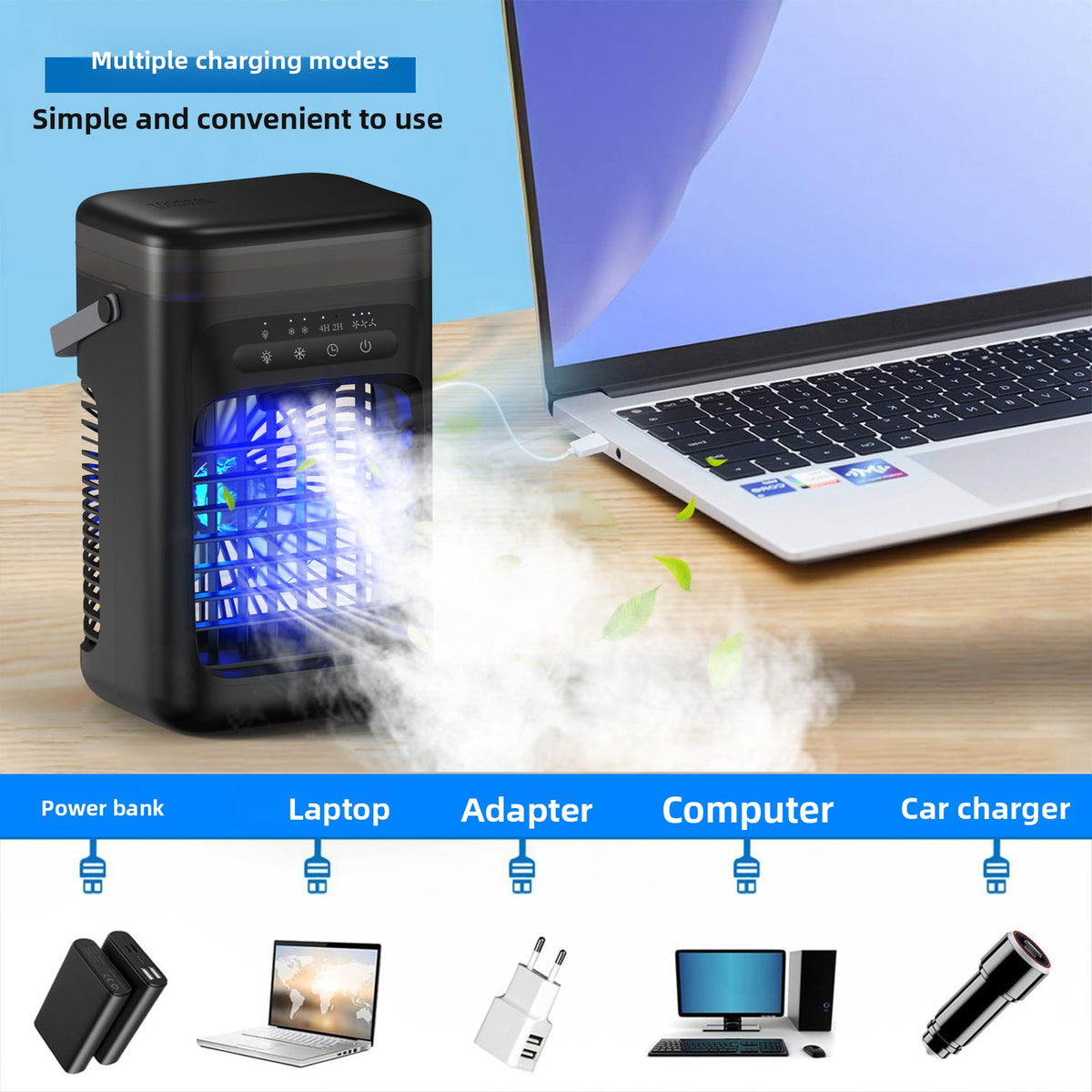 Chill Patrol™ — Portable Misting Fan + Humidifier + Night Light