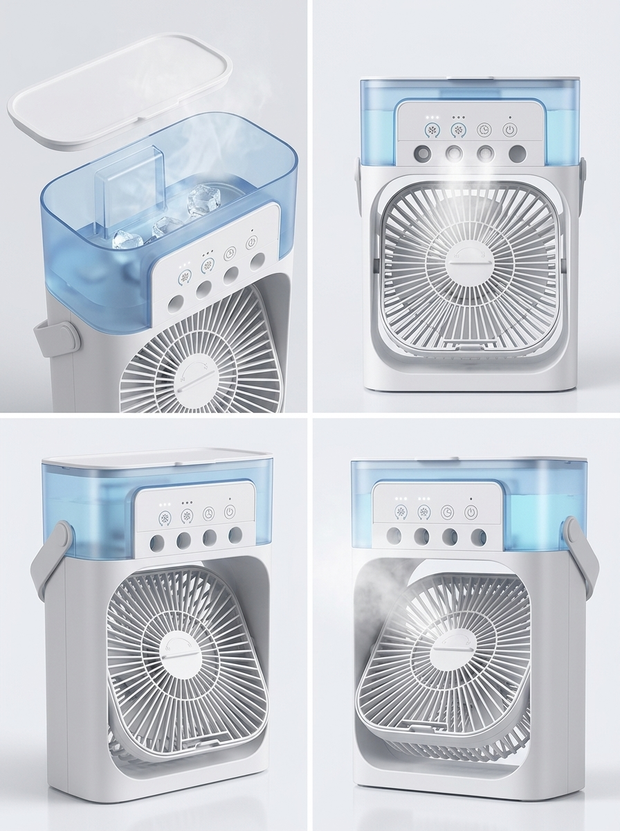 Chill Patrol™ — Portable Misting Fan + Humidifier + Night Light