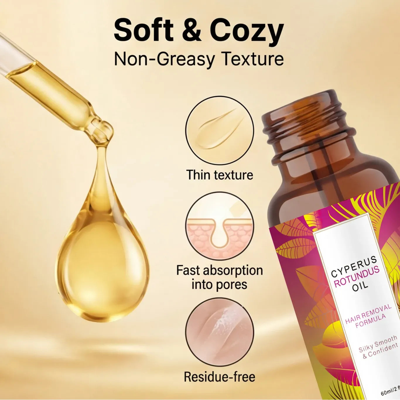 The Slow Fade — Cyperus Rotundus Hair Removal Oil