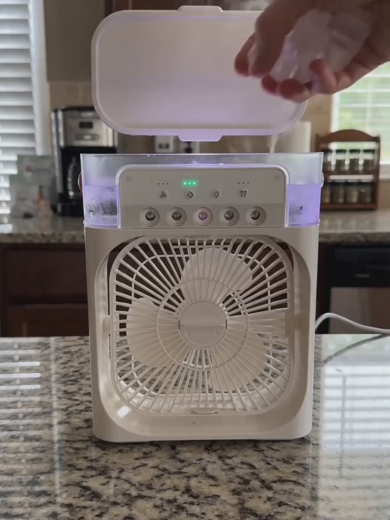 Chill Patrol™ — Portable Misting Fan + Humidifier + Night Light
